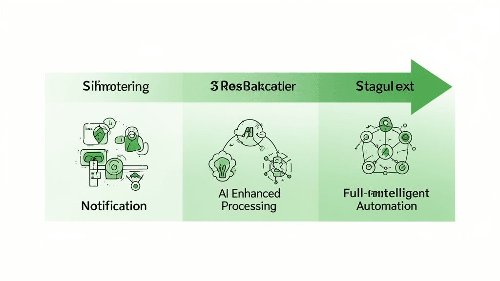 業務自動化の段階的導入:シンプルな通知から高度なAI自動化への移行ステップ