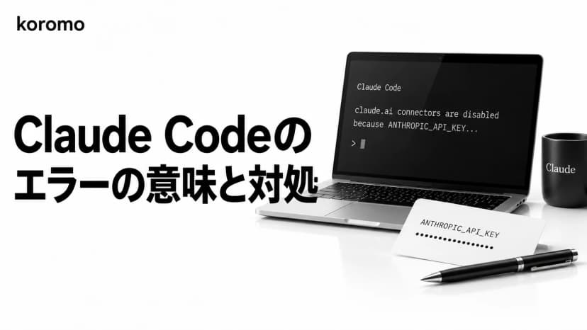 Claude Code「claude.ai connectors are disabled because ANTHROPIC_API_KEY…」の意味と対処