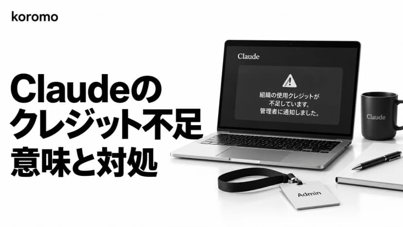 Claude「組織の使用クレジットが不足しています。管理者に通知しました。」の意味と対処|Claude Code 対応