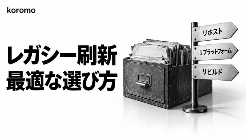 レガシーシステム刷新戦略|リホスト・リプラットフォーム・リビルドの選び方