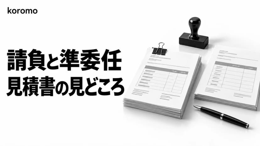 請負と準委任の違いは見積書のどこに出るか|発注側の確認項目