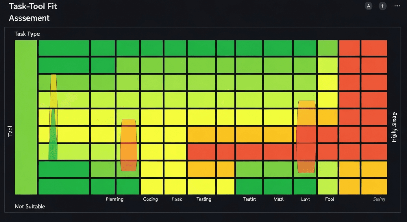 タスク特性に応じたAIツール適性マトリクス