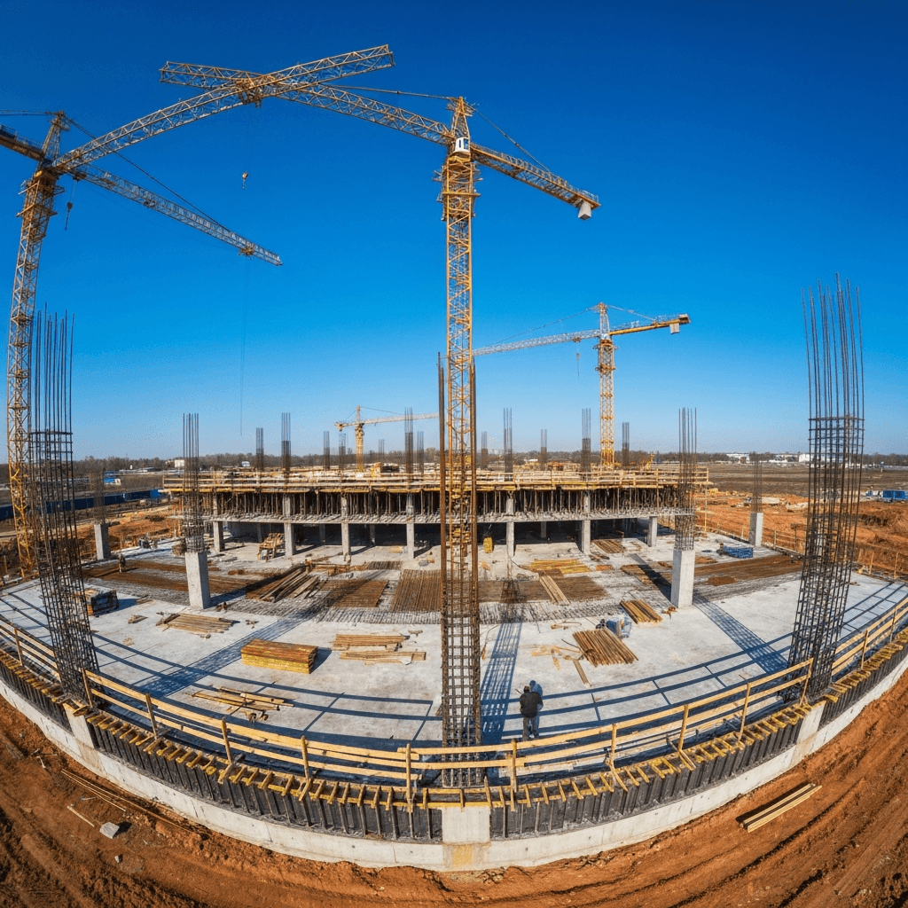 ドローンによる建設現場の空撮測量と3D点群データ生成