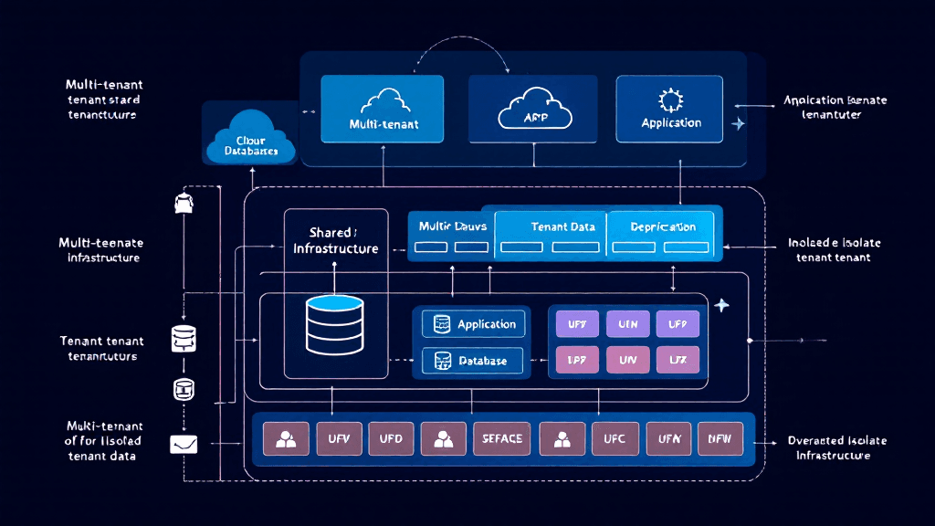 マルチテナントアーキテクチャの概念図