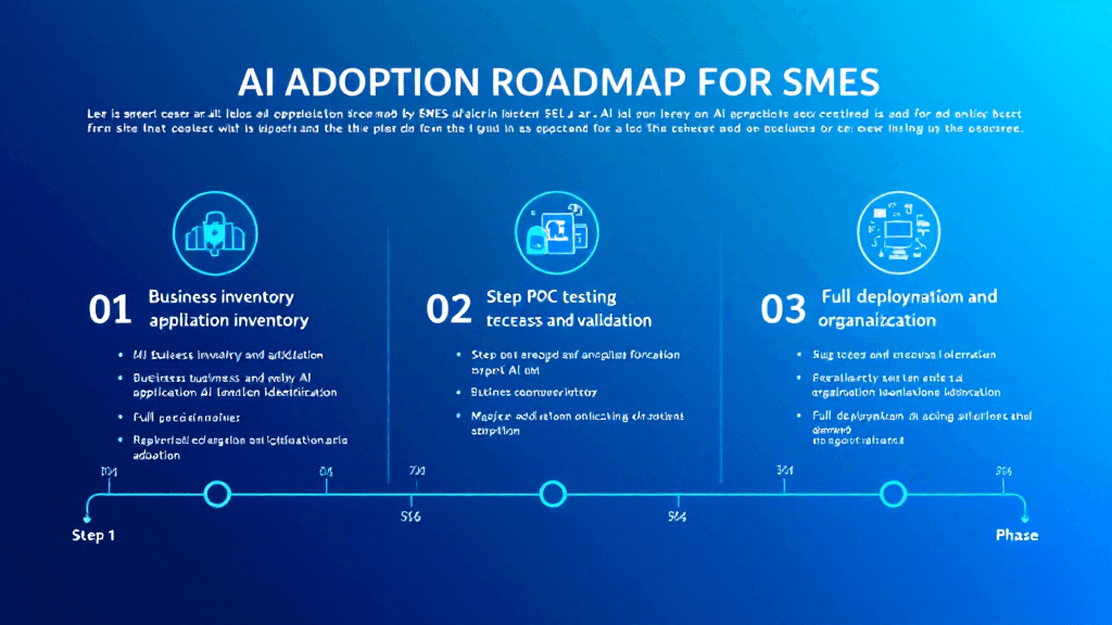 中小企業のAI導入3ステップのフロー図