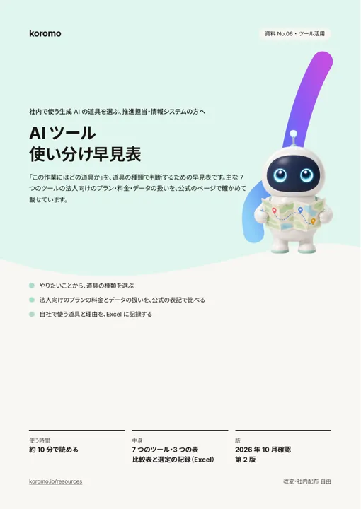 AIツール使い分け早見表:表紙